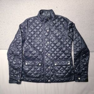 J.Crew Shiny Downtown Field Puffer Jacket - M Tall